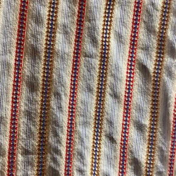 Men’s Alan Flusser red, blue thin pinstripe button  down shirt Size XL, nice - Picture 5 of 13